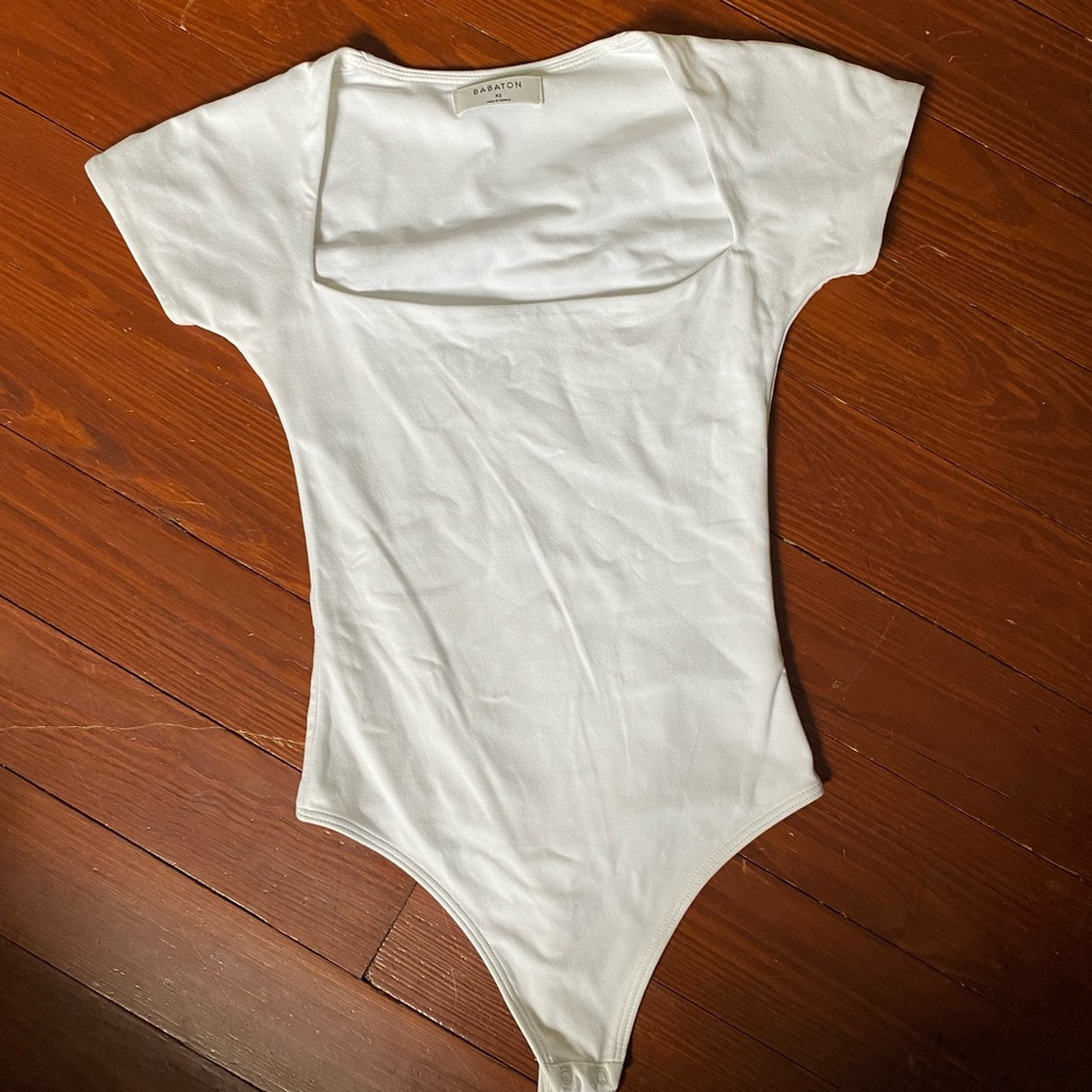 Babaton White One Piece Bodysuit